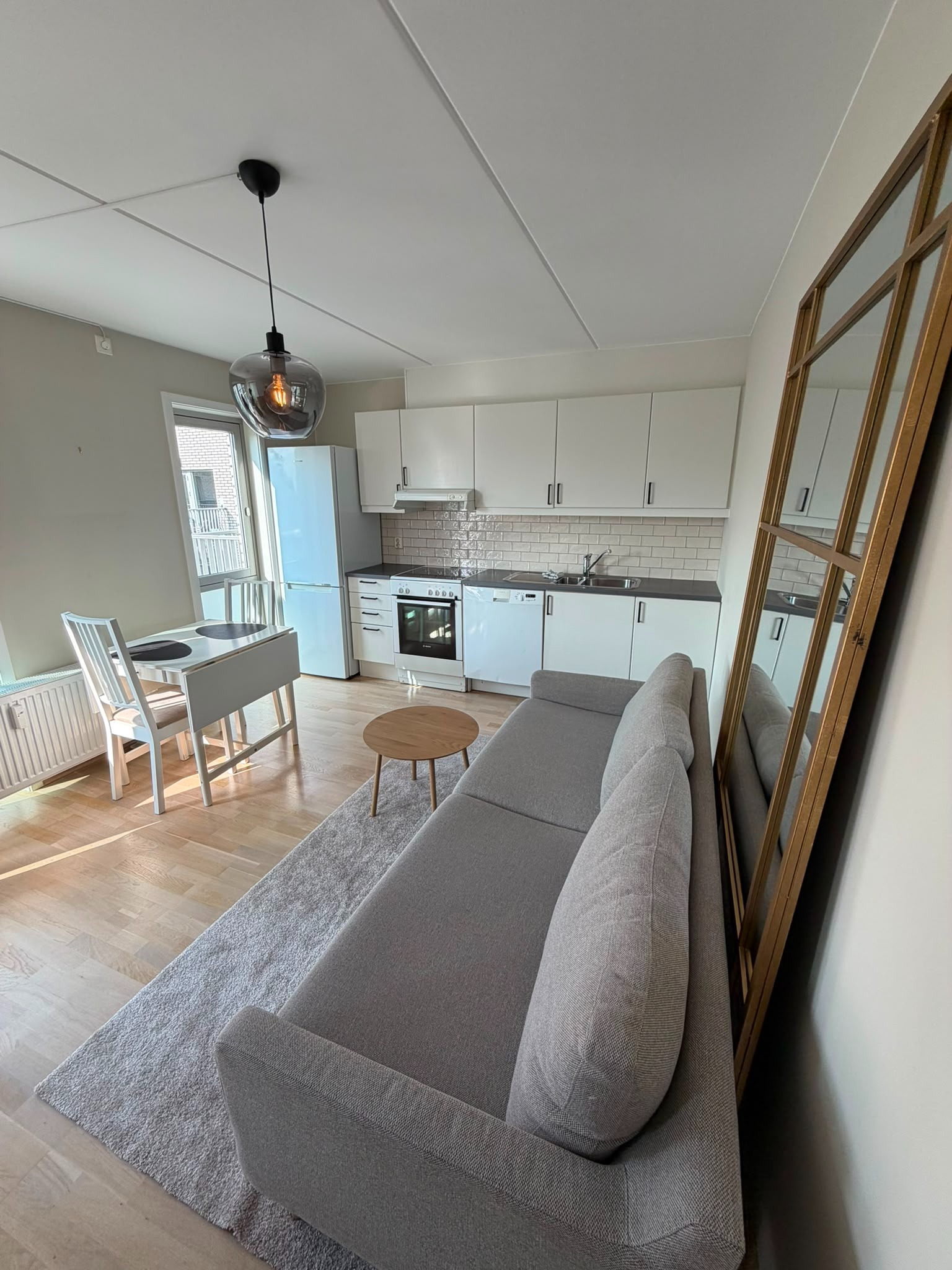Koselig stue (Sofa, spisebord og speil følger ikke med)